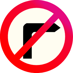 No left turn