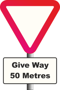 Give Way ahead