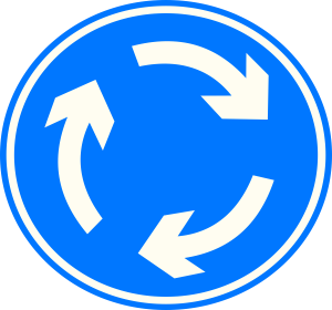 Mini roundabout sign