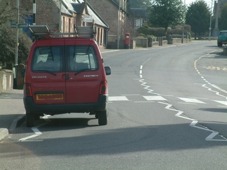 Obstructed view at pedestrian crossing