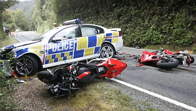 Police car crash