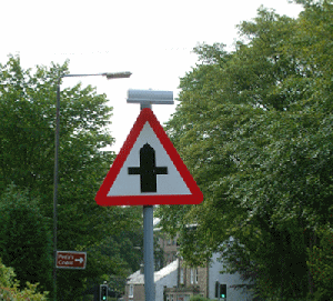 Crossroads sign