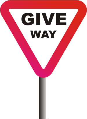 Give way sign