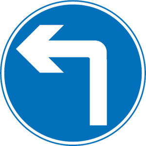 Turn left ahead