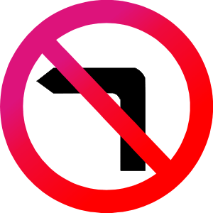 No left turn