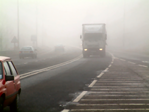 Foggy road