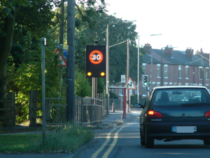 Speed control signs