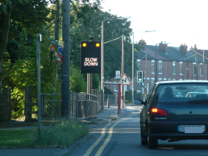 Speed control signs